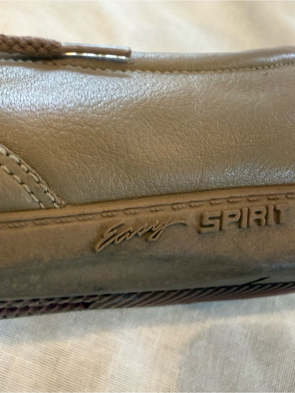 Easy Spirit Women's Taupe Lace-Up Flats - Picture 5 of 5